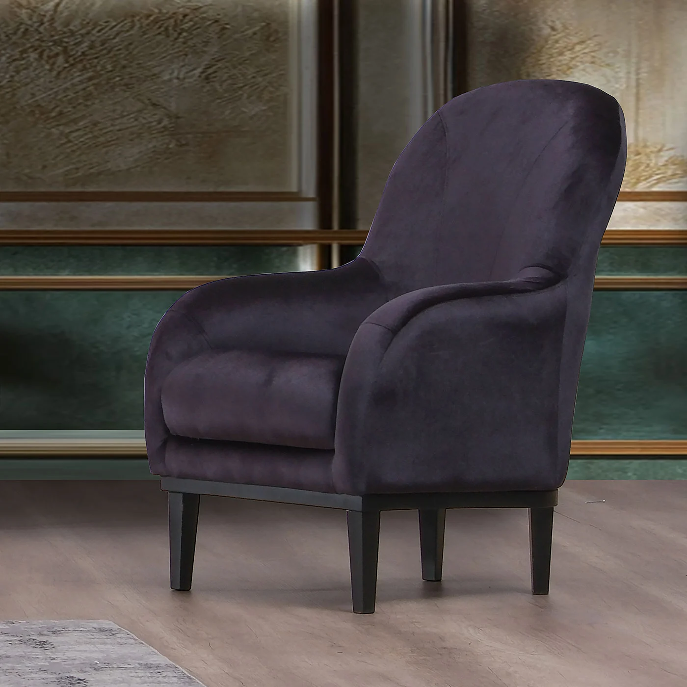 poltrona da salotto nera