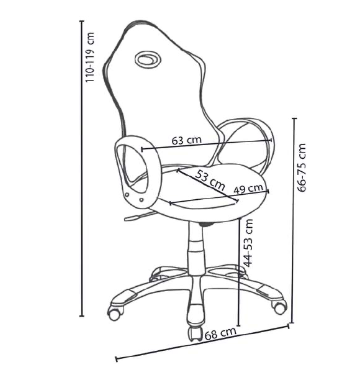 Poltrona da ufficio direzionale, in tessuto 