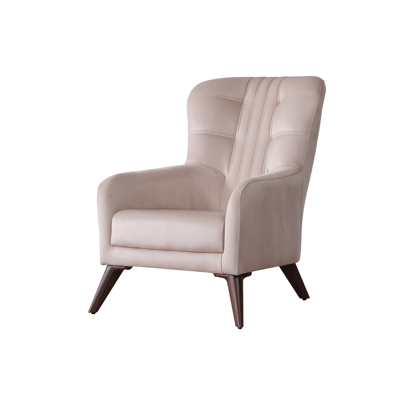 poltrona classica in tessuto rosa