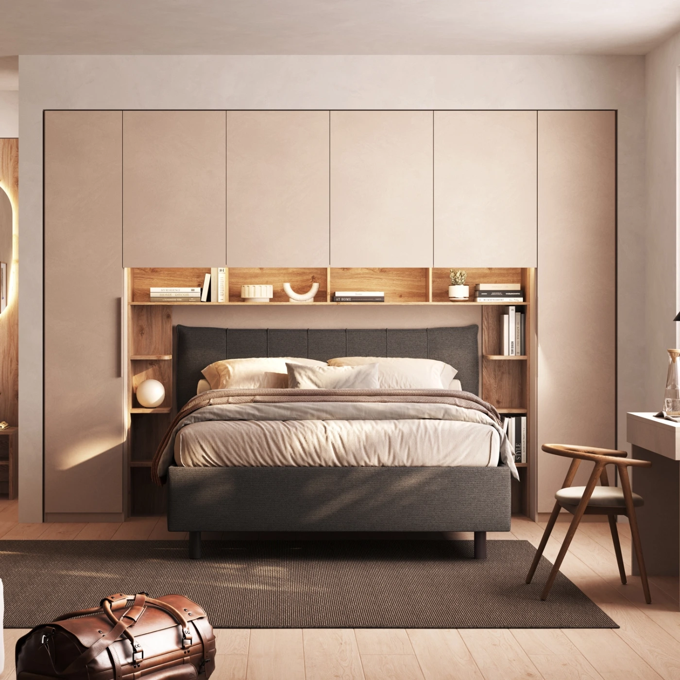 Armadio a ponte 6 ante, Cashmere, L.334