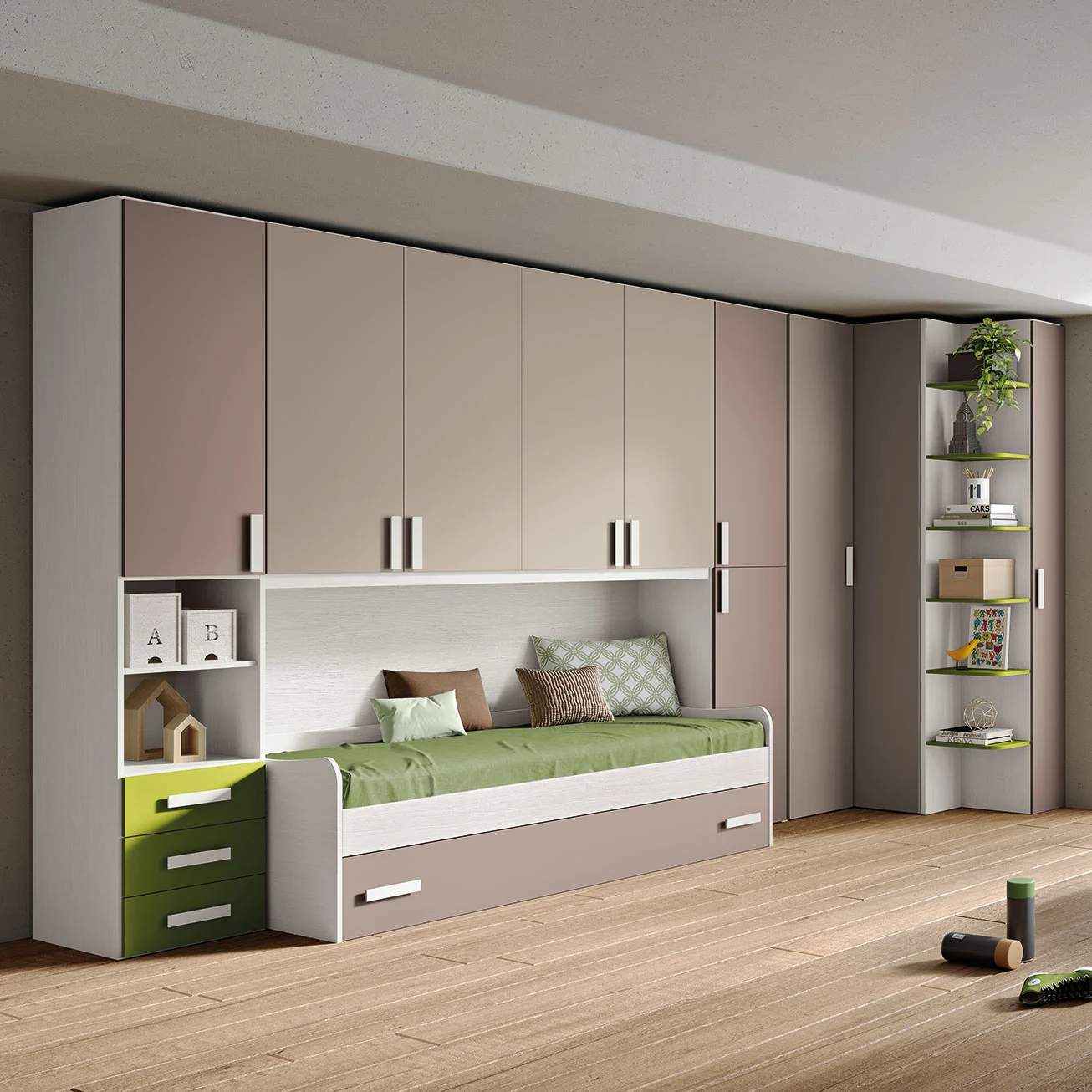 armadio ponte bambini angolare