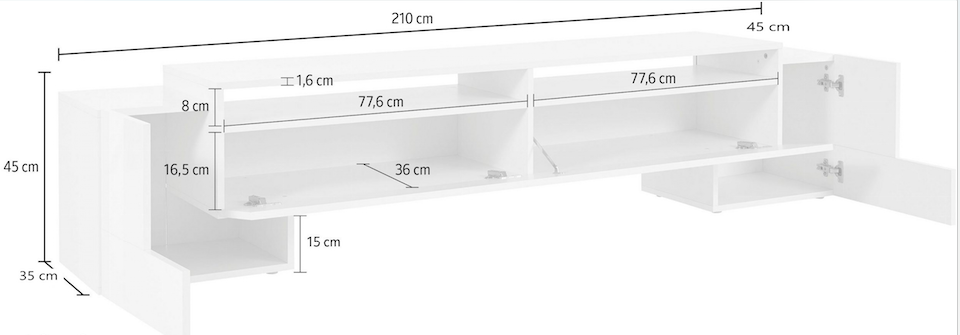 Mobile porta tv prezzo scontato, Bianco e Ardesia