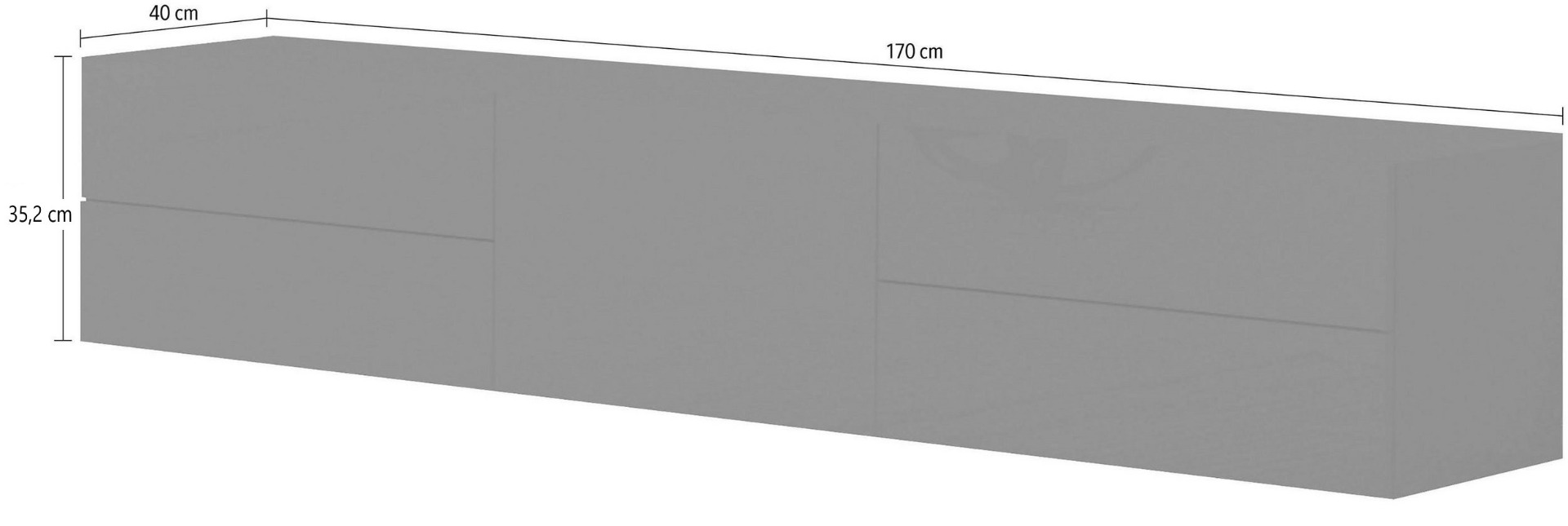 Mobile porta tv un'anta e 4 cassetti in finitura Bianco laccato lucido