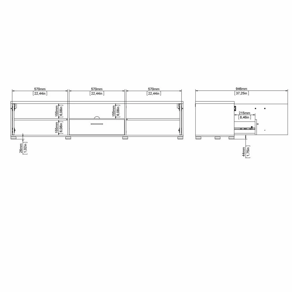 porta tv con vano a giorno 
