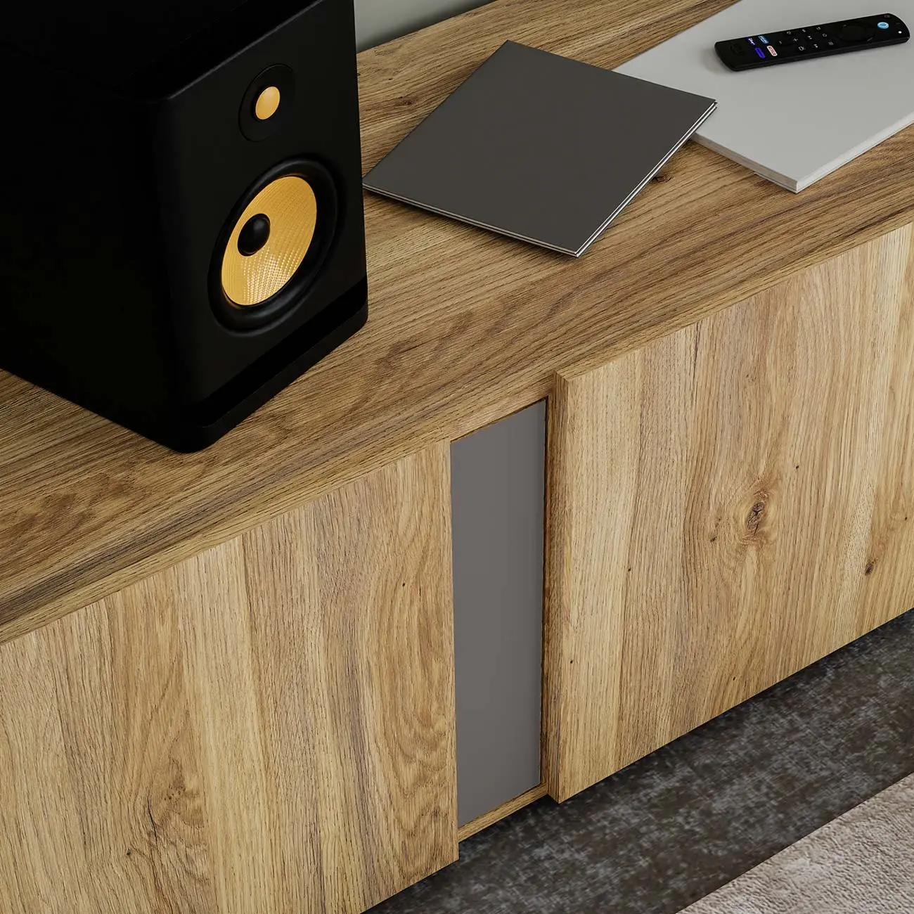 porta tv a 4 ante grigio scuro