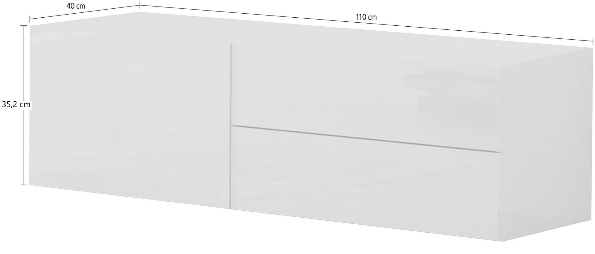 Mobile porta tv Antracite laccato lucido, un'anta e due cassetti