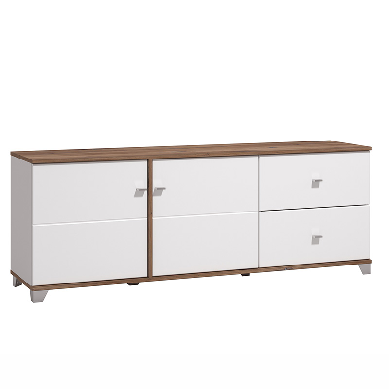 porta tv con cassetti e ante bianco