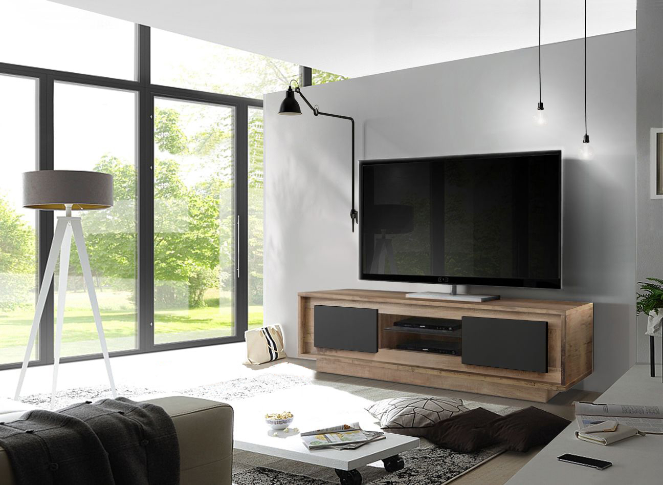 Mobili salotti moderni, porta TV Pedro 2 ante, prezzo scontato