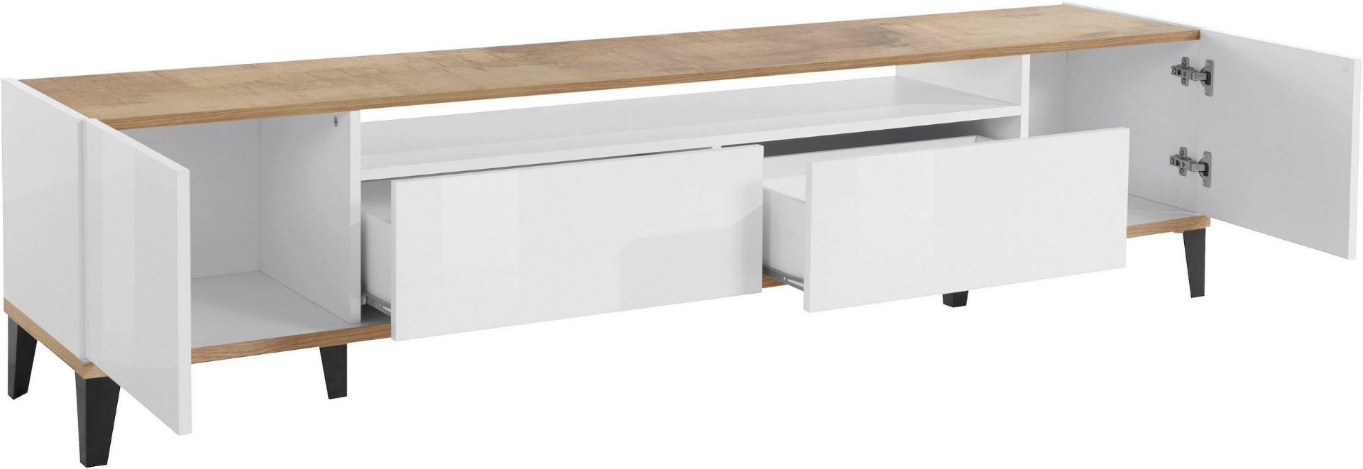 Mobile Tv Bianco lucido e Pero