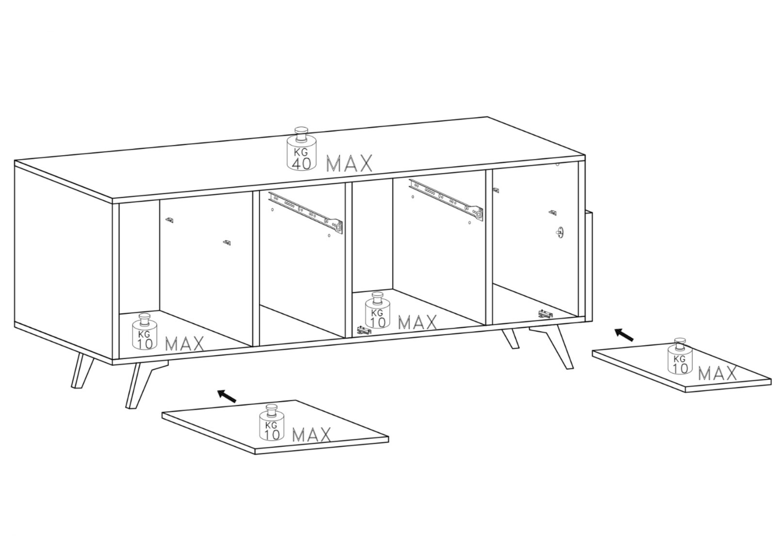porta tv grande cashmere