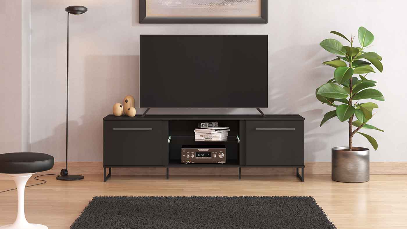 Nuova&#x20;Offerte&#x20;Black&#x20;friday&#x20;Porta&#x20;TV&#x20;moderno,&#x20;colore&#x20;Nero