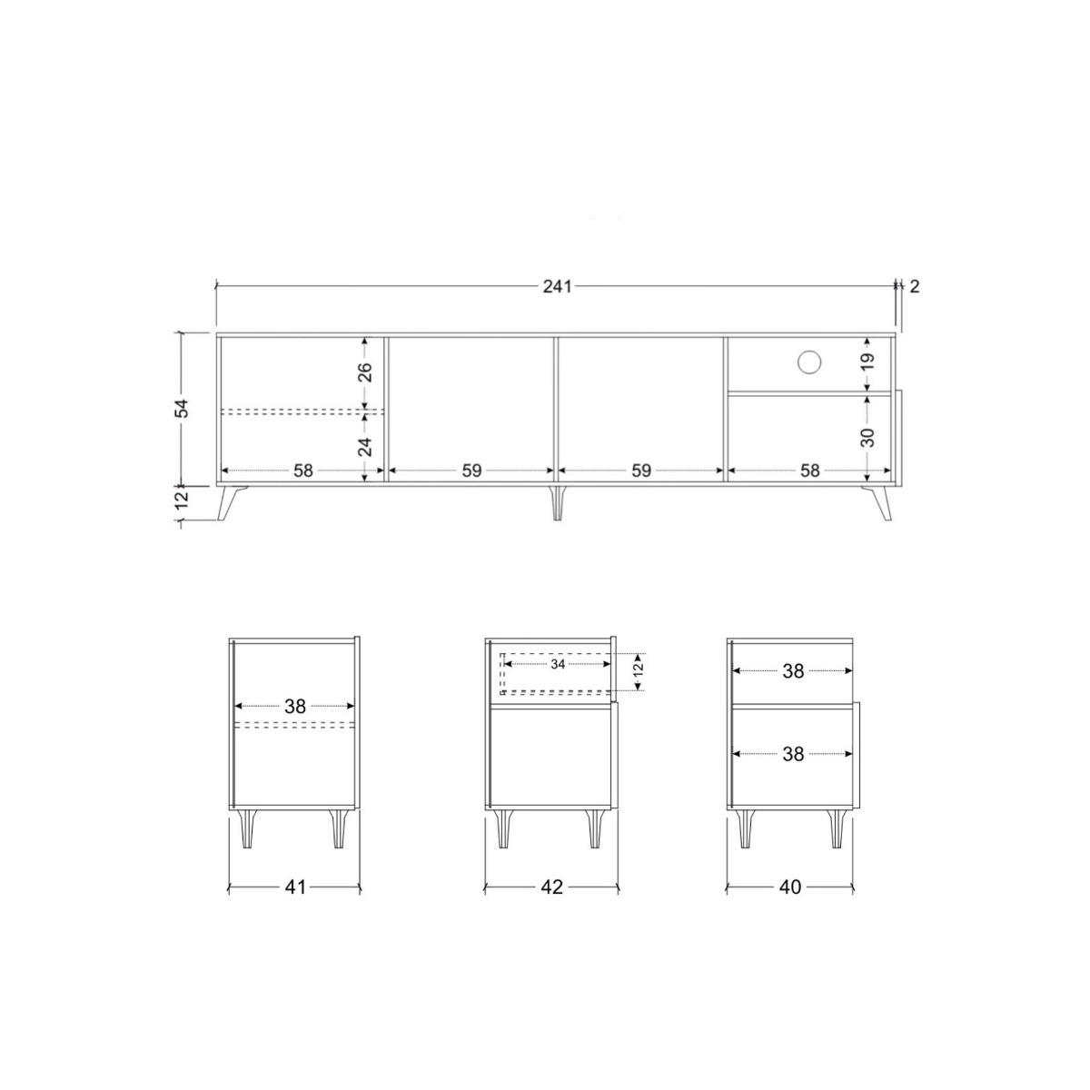porta tv grande cashmere