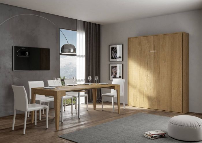 Letto Slide colore Quercia natura, matrimoniale 160 x 190