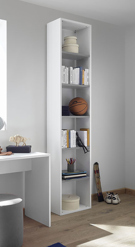 Libreria 5 ripiani color Grigio