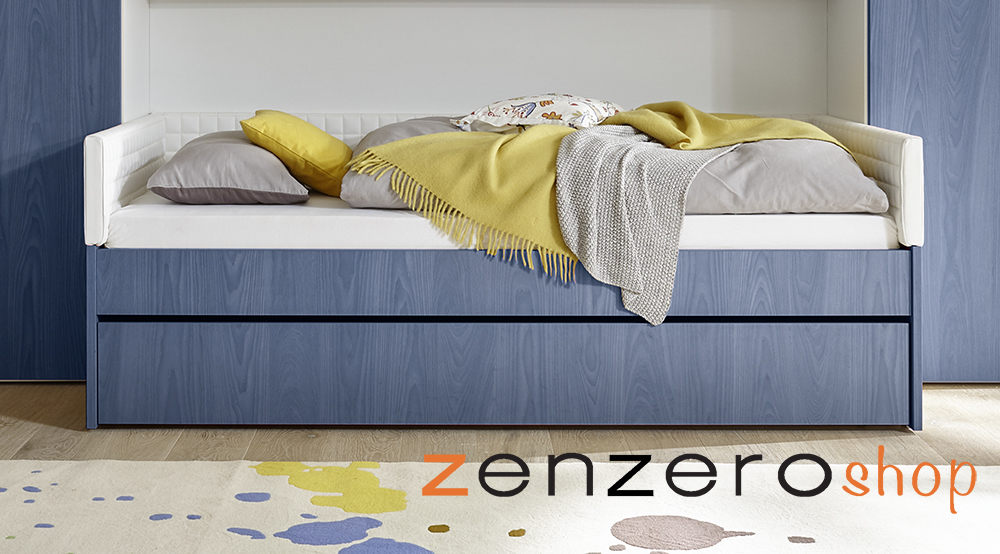 Letto per armadio ponte 90 x 200 colore Blu