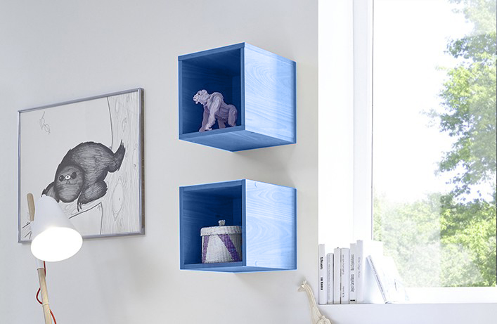 Vano a giorno appeso color Blu