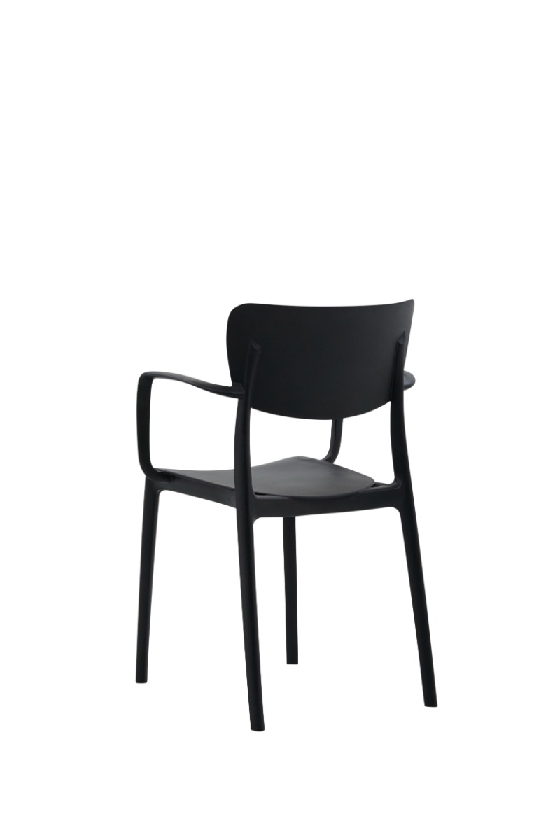 Sedia da esterno in polipropilene, colore nero