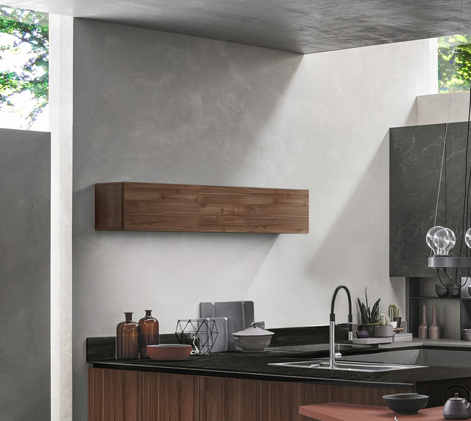 Ribalta per cucina sospesa, Noce dark