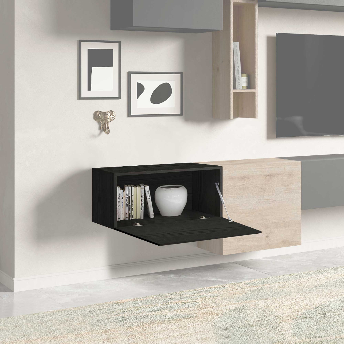 pensile sospeso nero