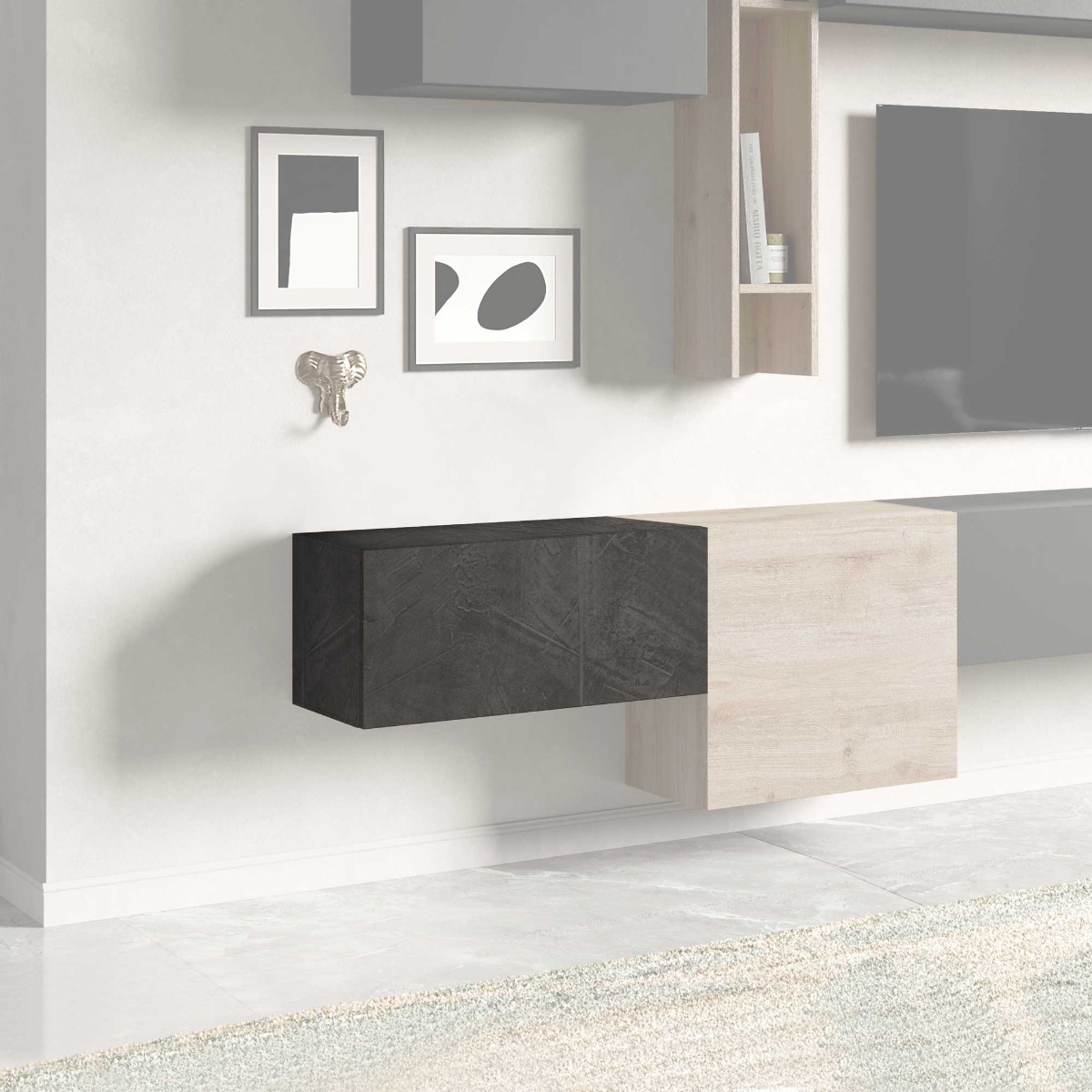 pensile grigio piombo