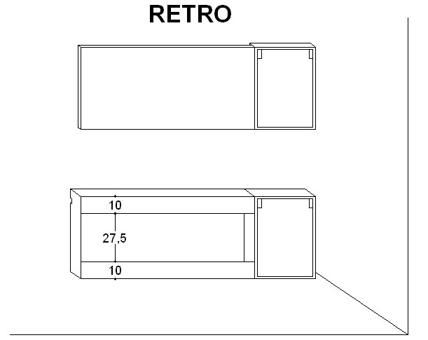 Composizione da Bagno con 3 cassetti soft-close e pensile reversibile, bianco lucido