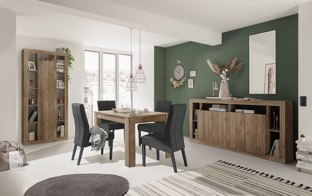 Tavolo di design economico, finitura Mercure, Made in Italy