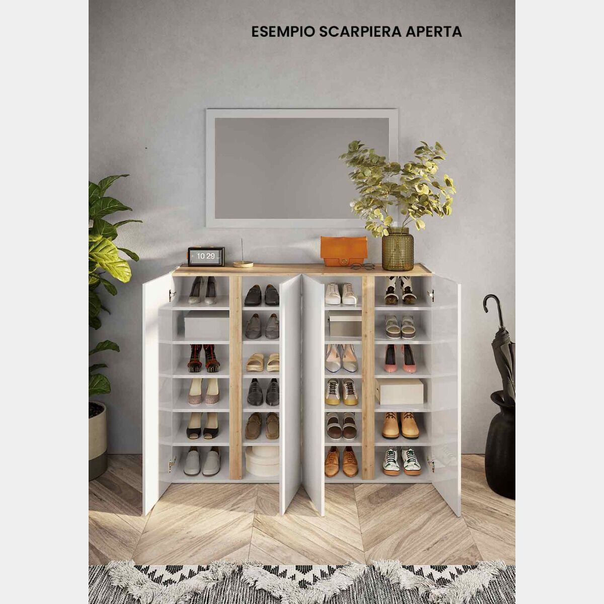 Composizione moderna Bianco lucido e Cadiz