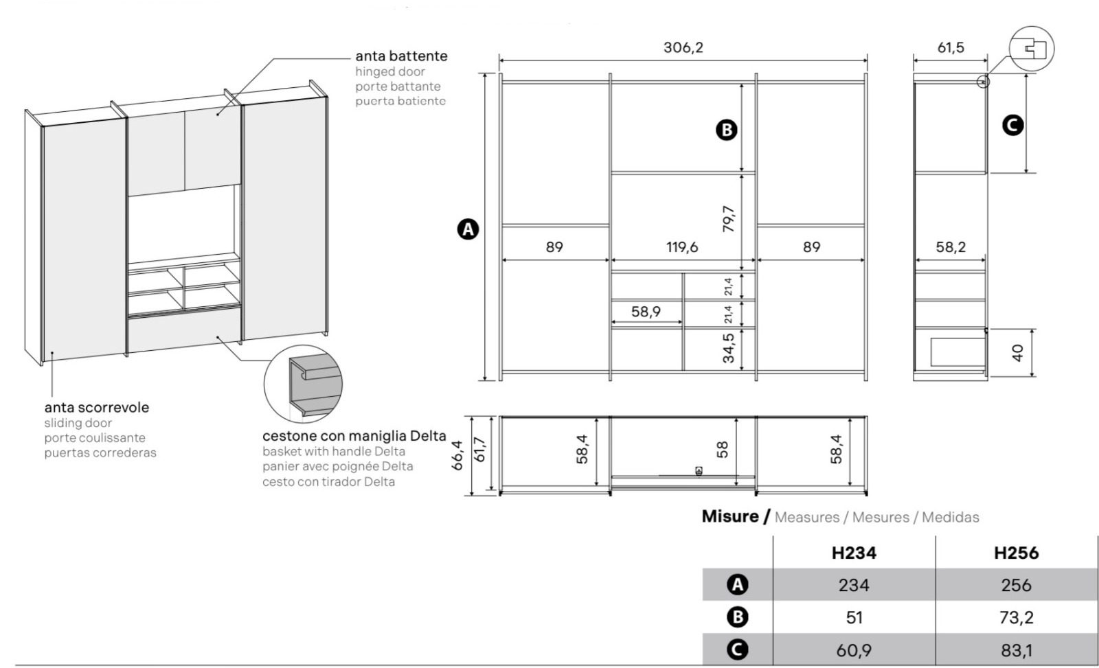 armadio bianco spatolato