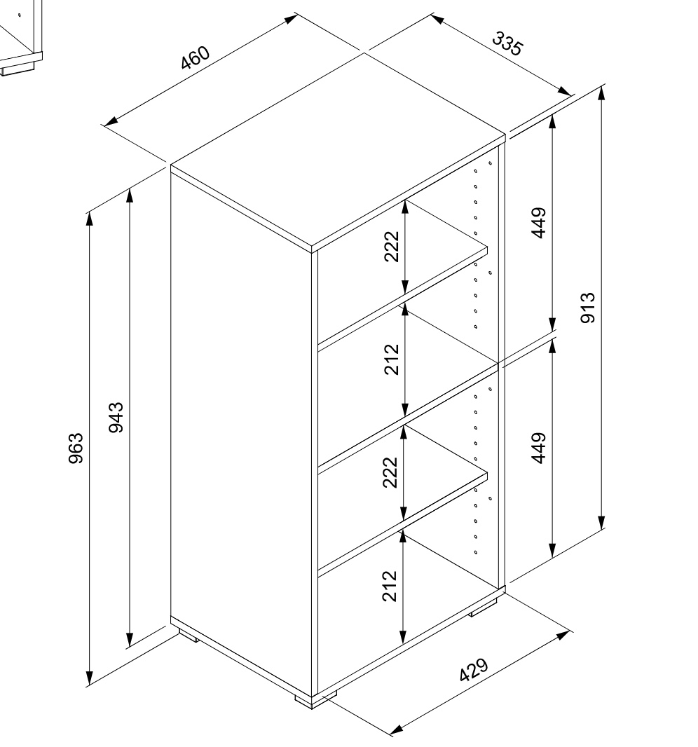 Libreria salvaspazio moderna