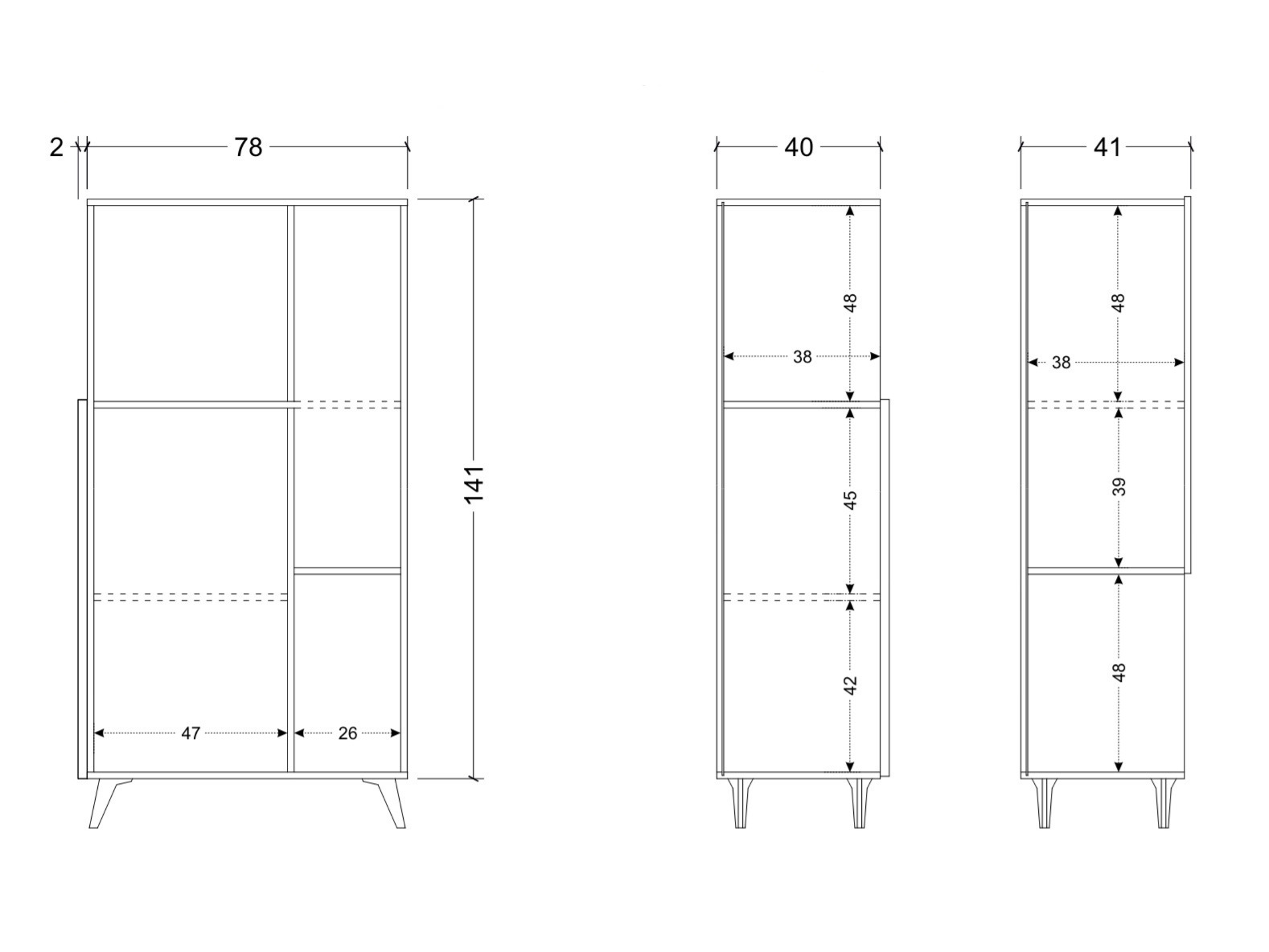 madia alta bianca e mercure