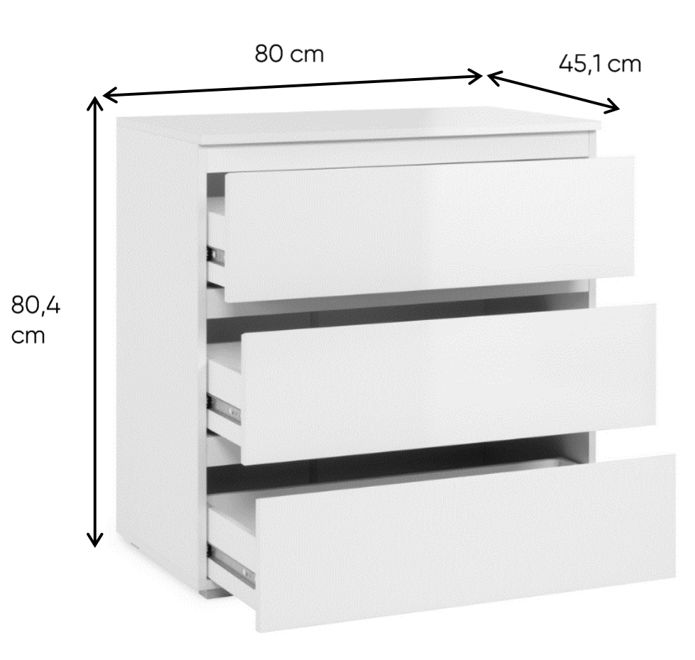 Funzionale Bagno completo con specchio, finitura Bianco lucido 