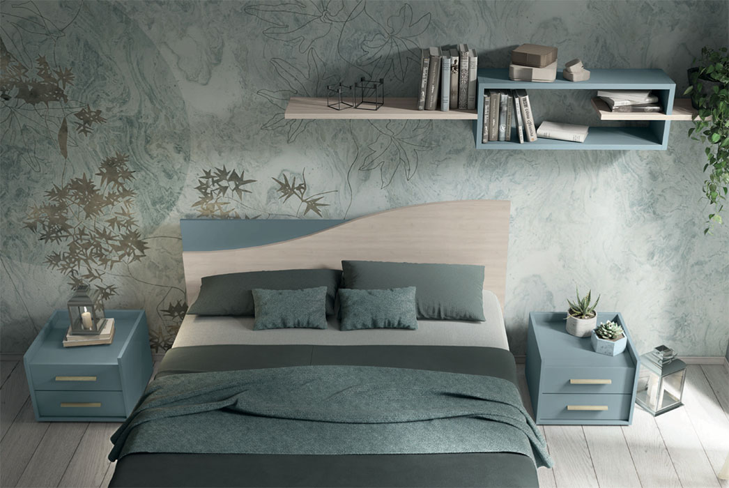 Camera matrimoniale completa in offerta, Noce brina e Rovere gesso