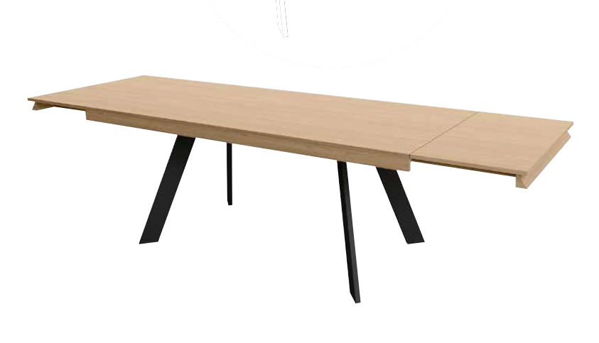 Tavolo moderno allungabile Oslo in finitura Noce gold e Grigio nero opaco