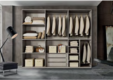 Armadio a 6 ante battenti in finitura Olmo frida Zenzero Shop