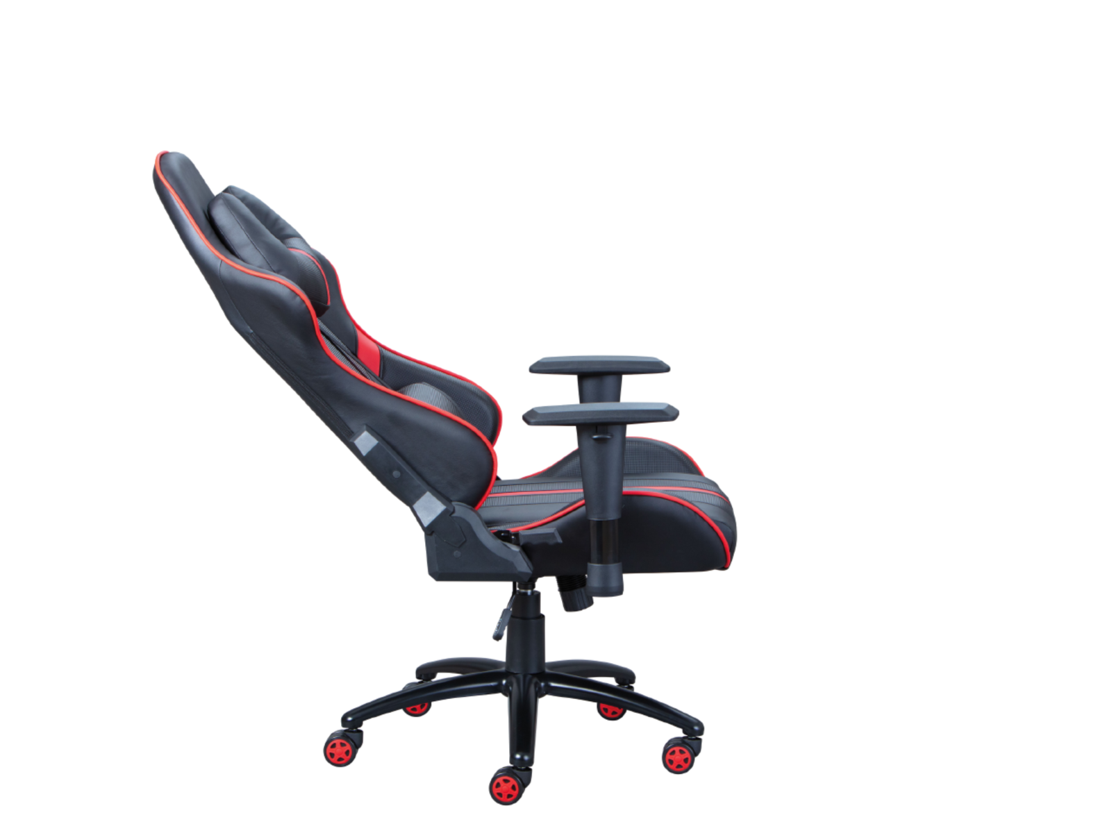 Poltrona da gaming in ecopelle nero/rossa