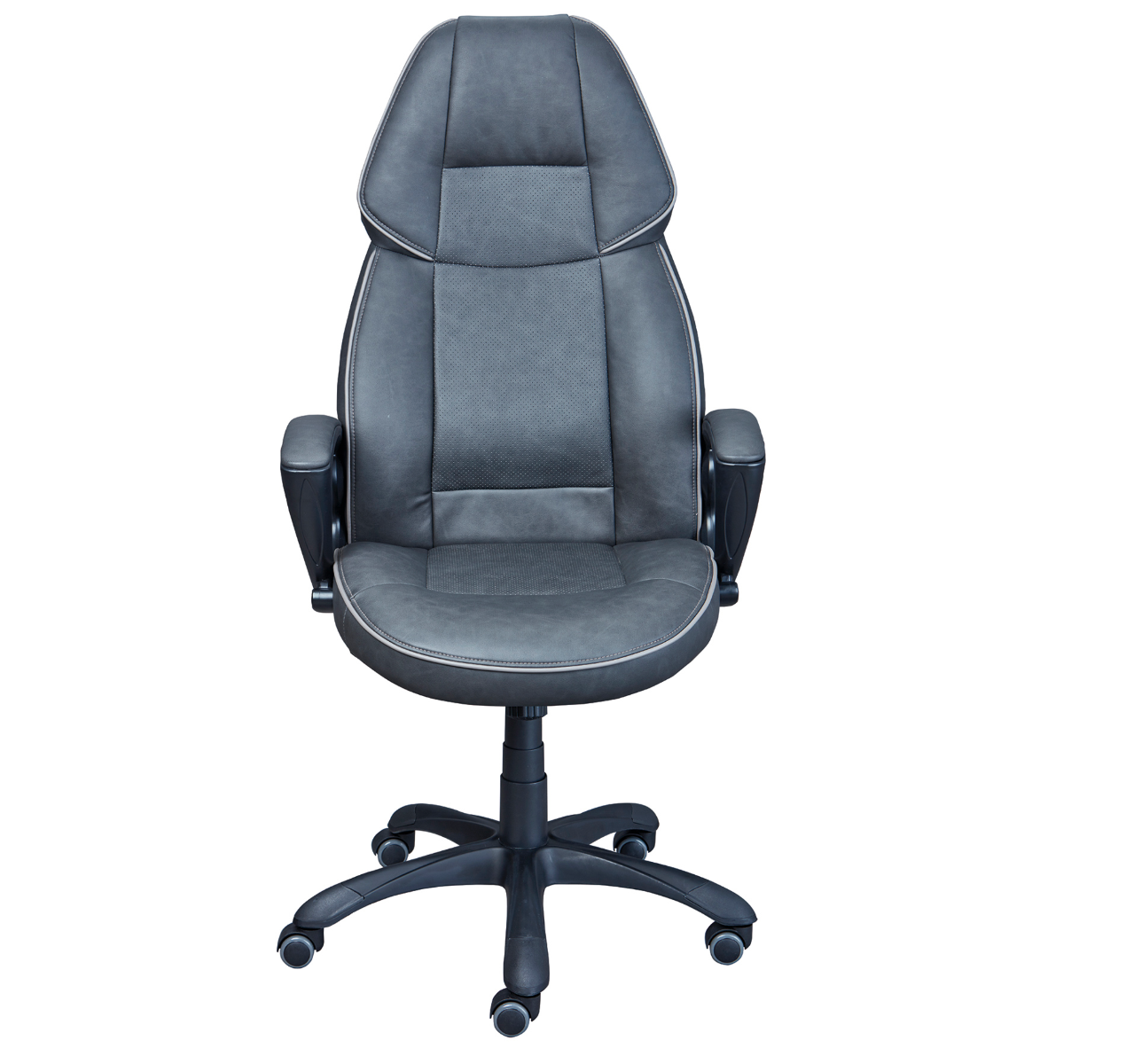 Poltrona da ufficio, grigia lavorazione tono su tono