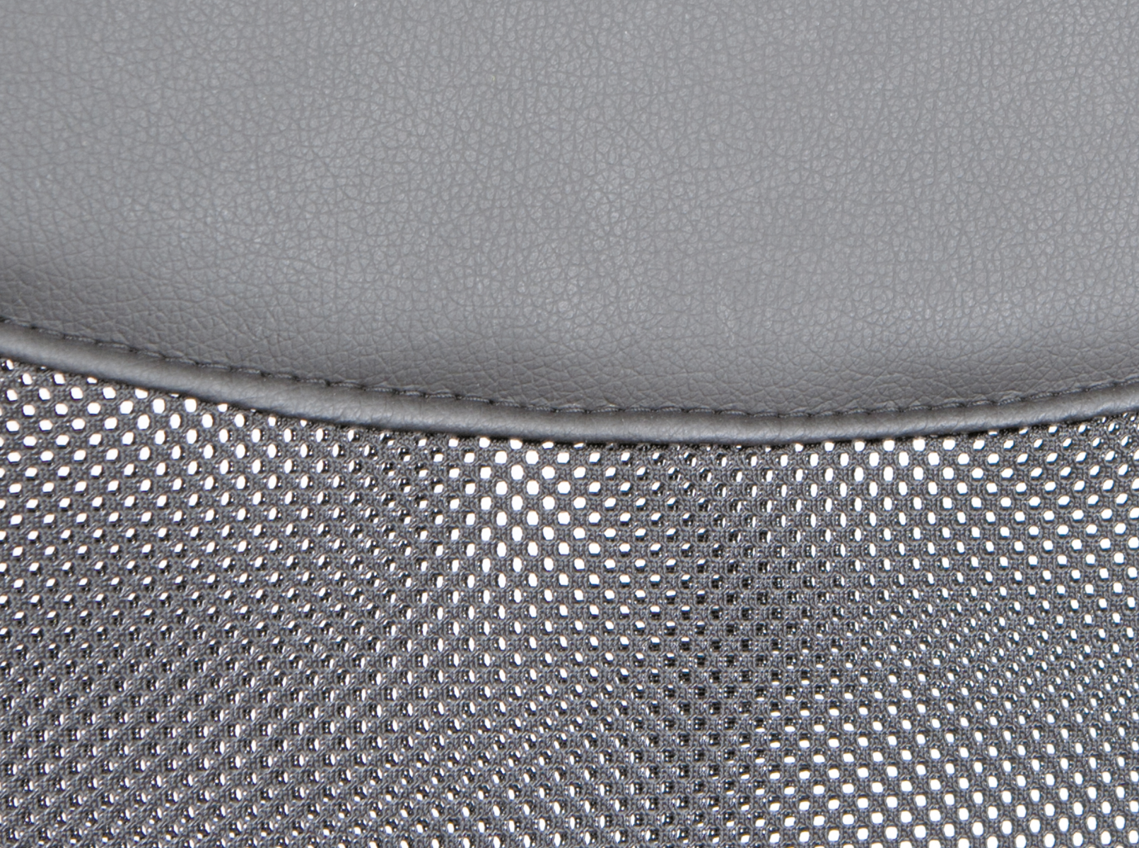 Poltrona da ufficio con ruote, con seduta in ecopelle grigia