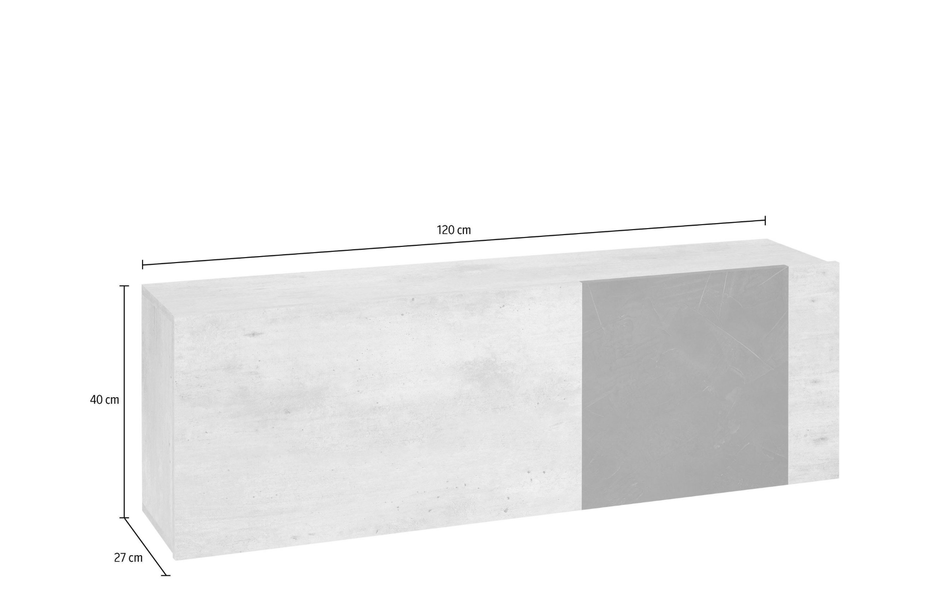 Scarpiera singola, design orizzontale e moderno, finitura Bianco Lucido e Pero