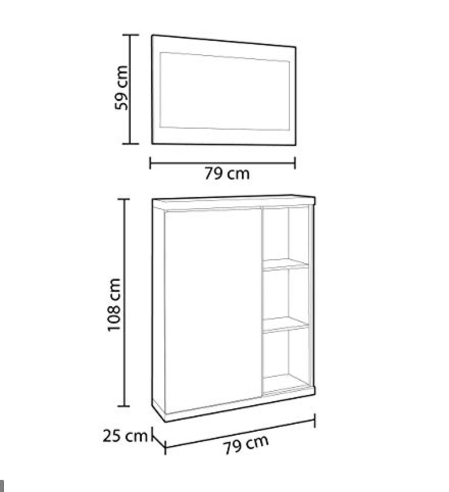 Mobile da ingresso scontato con scarpiera e specchiera