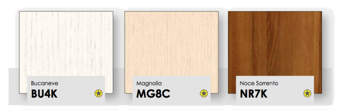 Madia/ Comò Classic con 2 ante e 3 cassetti in finitura Bucaneve