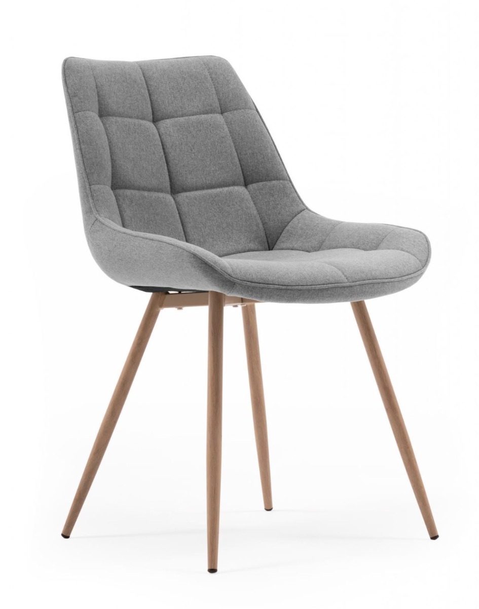 Sedie Nordik di design, colore grigio chiaro