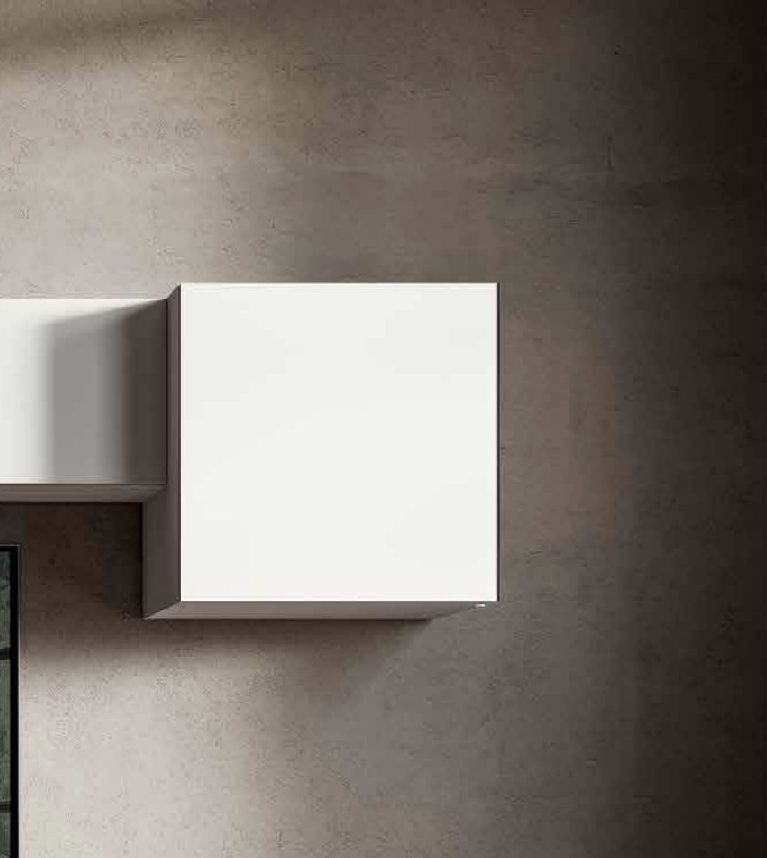 Pensile battente 60x60, bianco opaco, made in Italy