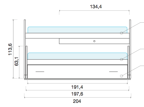 letto 3 posti in sconto