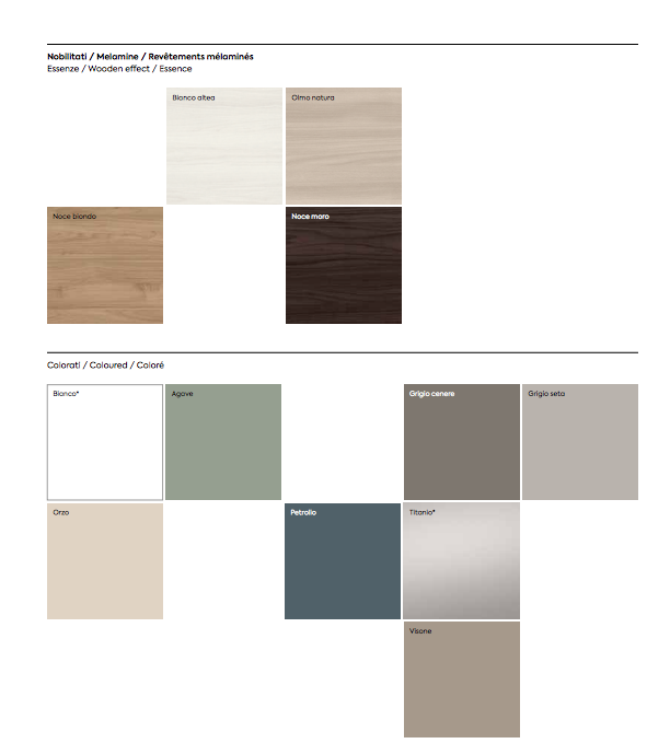 Armadio di design, 2 ante battenti, finitura grigio seta e giallo grano