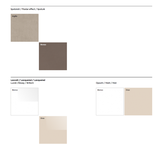 Coppia di comodini sfasati Palawan in finitura Grigio, Bianco con top in Marmo nero