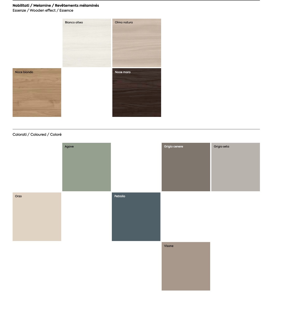 Set Completo con Comò e Comodini, Bianco Nobilitato