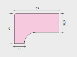 Moderna Scrivania moderna con gamba in metallo in finitura Ciliegio Bianco