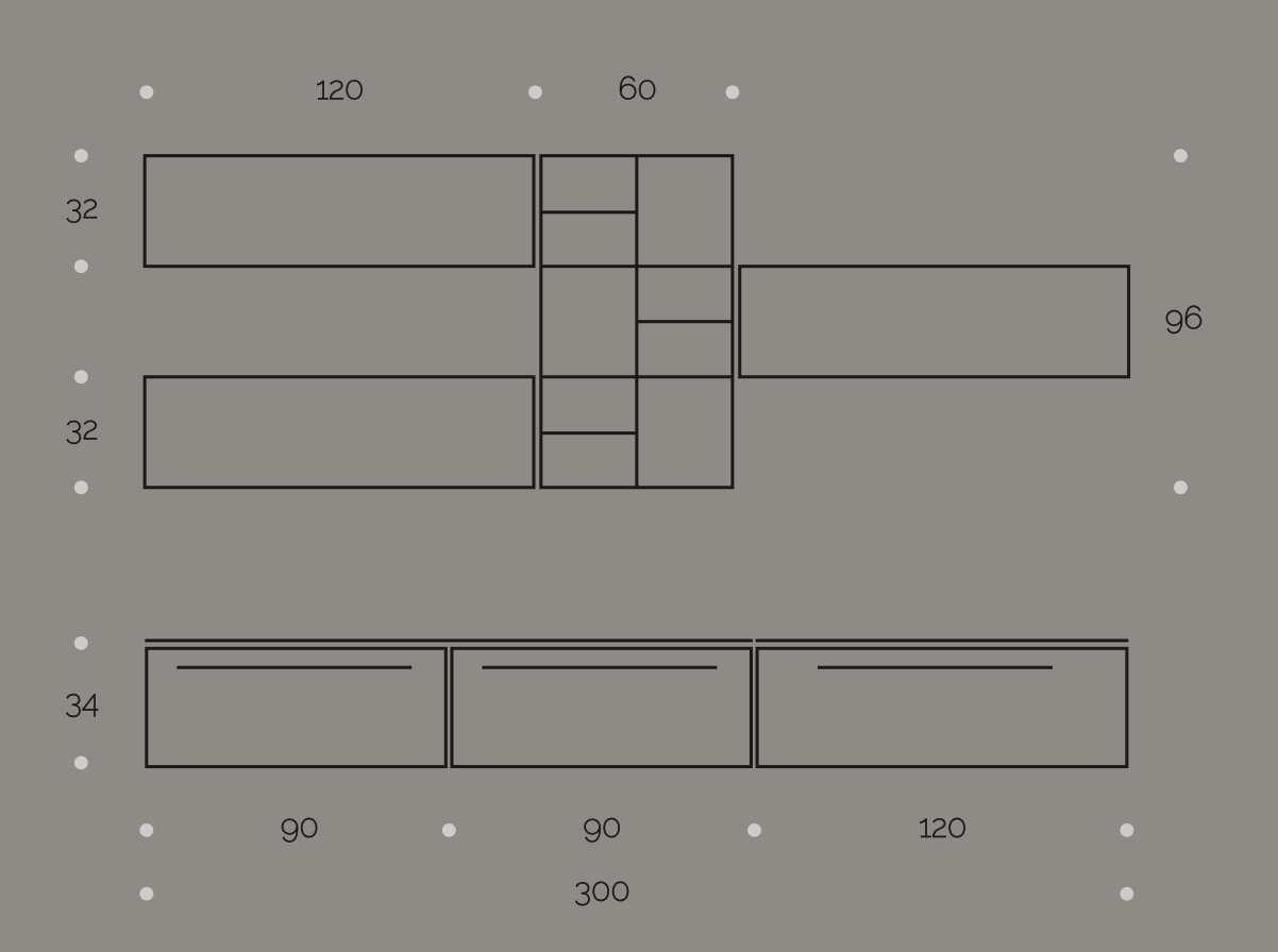 Parete attrezzata moderna con librerie, Made in Italy