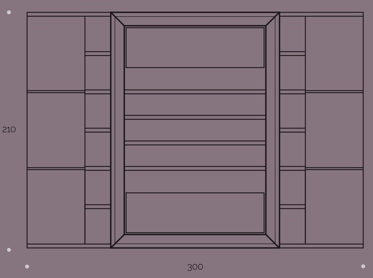 Parete attrezzata di grandi dimensioni, colore struttura Olmo Perla, finitura frontali Bianco Lucido, made in Italy