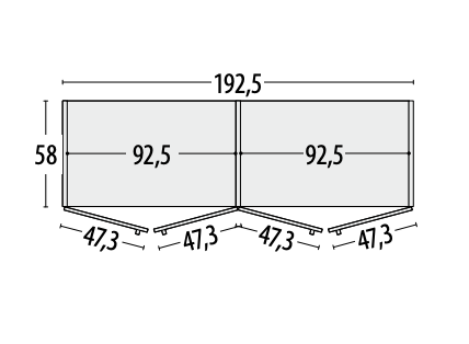 Armadio per bambini Moretti Compact, 4 ante Betulla e Lilla laccato